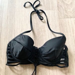 Xhilaration black bikini top L